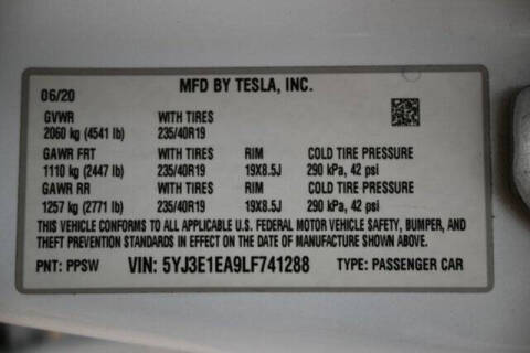 2020 Tesla Model 3 Standard Range Plus