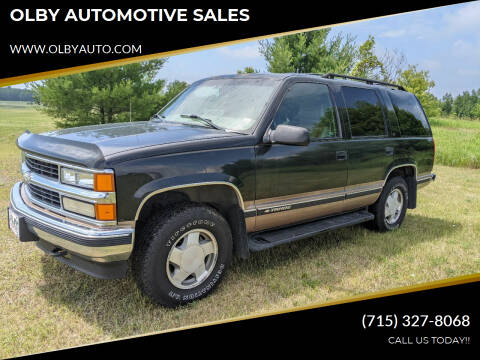 1998 Chevrolet Tahoe for sale at OLBY AUTOMOTIVE SALES in Frederic WI