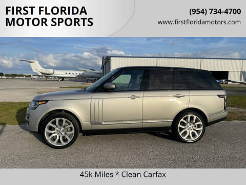 2015 Land Rover Range Rover for sale at FIRST FLORIDA MOTOR SPORTS in Pompano Beach FL