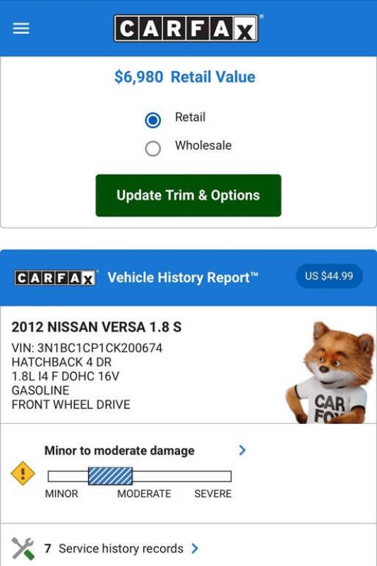 2012 Nissan Versa 1.8 S