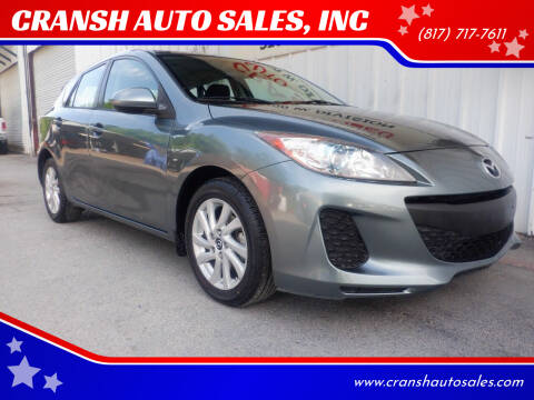 2013 Mazda MAZDA3 for sale at CRANSH AUTO SALES, INC in Arlington TX