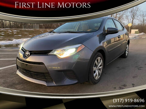 2014 Toyota Corolla for sale at First Line Motors in Jamestown IN