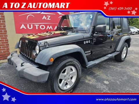 2016 Jeep Wrangler for sale at A TO Z  AUTOMART - A TO Z AUTOMART in West Palm Beach FL