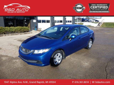 2013 Honda Civic for sale at B&D Auto Sales Inc in Grand Rapids MI