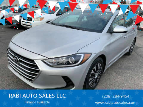 2017 Hyundai Elantra for sale at RABI AUTO SALES LLC in Garden City ID