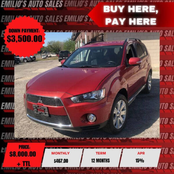 2013 Mitsubishi Outlander for sale at Emilios Auto Sales in San Antonio TX