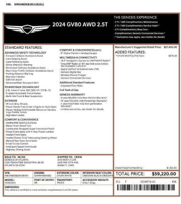 2024 Genesis GV80 2.5T