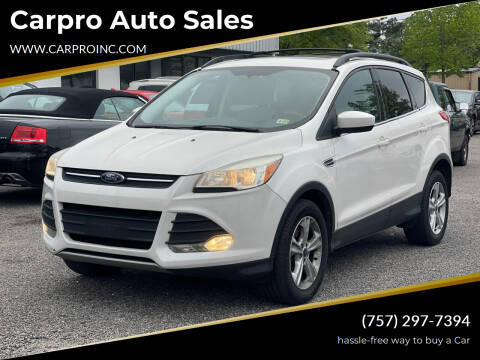 2013 Ford Escape for sale at Carpro Auto Sales in Chesapeake VA