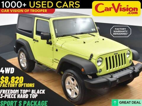2016 Jeep Wrangler for sale at Car Vision of Trooper in Norristown PA