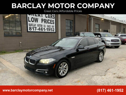 2015 BMW 5 Series for sale at BARCLAY MOTOR COMPANY in Arlington TX