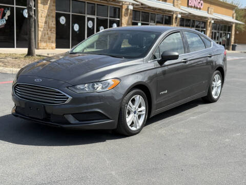 2018 Ford Fusion Hybrid for sale at Ron Motor LLC in San Antonio TX