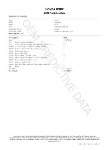 2019 Honda Odyssey EX-L