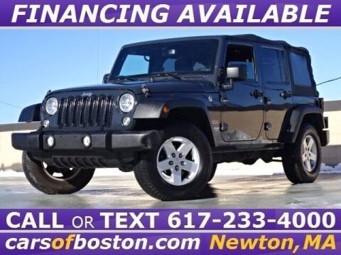 2018 Jeep Wrangler JK Unlimited for sale at CARS OF BOSTON in Newton MA