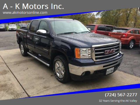 2012 GMC Sierra 1500 for sale at A - K Motors Inc. in Vandergrift PA