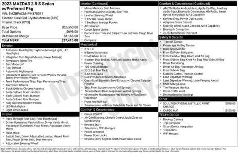 2023 Mazda Mazda3 Sedan 2.5 S Preferred
