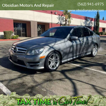 2012 Mercedes-Benz C-Class for sale at Obsidian Motors And Repair in Whittier CA