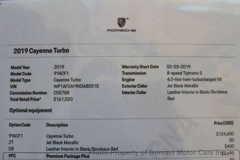 2019 Porsche Cayenne Turbo