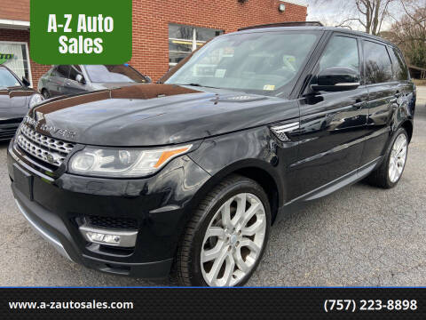 2014 Land Rover Range Rover Sport for sale at A-Z Auto Sales in Newport News VA