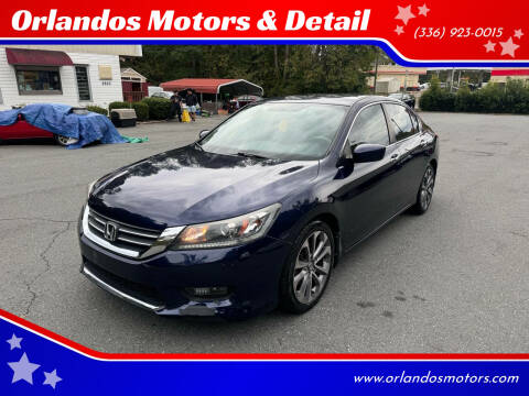 2015 Honda Accord for sale at Orlandos Motors & Detail in Winston Salem NC