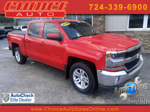 2018 Chevrolet Silverado 1500 for sale at CHOICE AUTO SALES in Murrysville PA