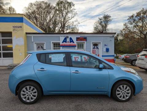 2015 Nissan LEAF for sale at A&A Auto Sales llc in Fuquay Varina NC