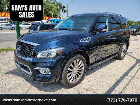 2015 Infiniti QX80 for sale at SAM'S AUTO SALES in Chicago IL