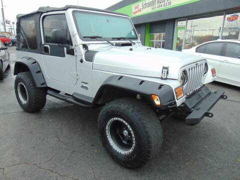 2004 Jeep Wrangler for sale at Schroeder Auto Wholesale in Medford OR
