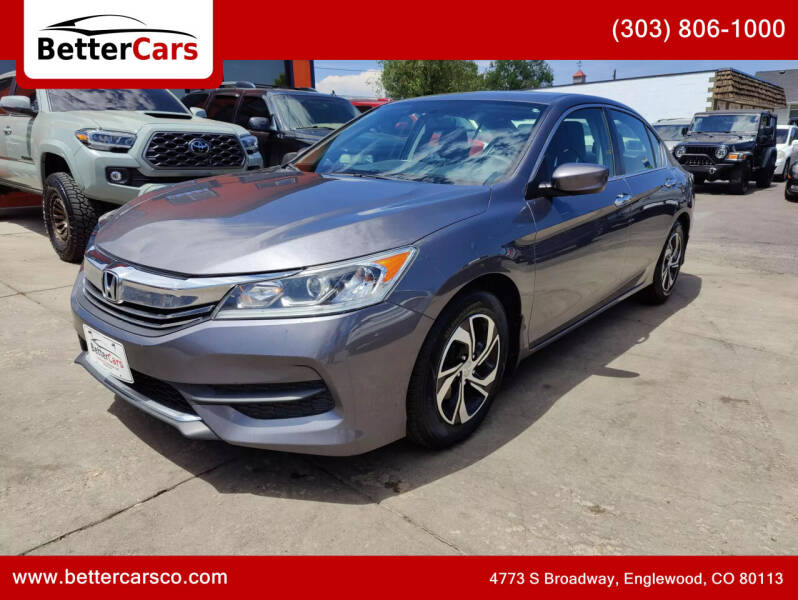 2016 Honda Accord for sale at Better Cars in Englewood CO