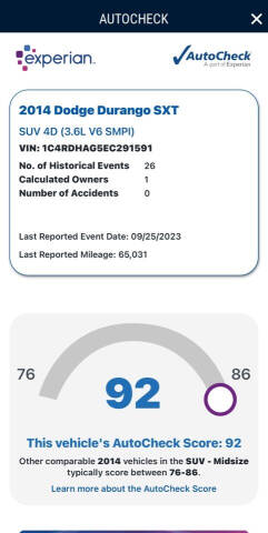 2014 Dodge Durango SXT