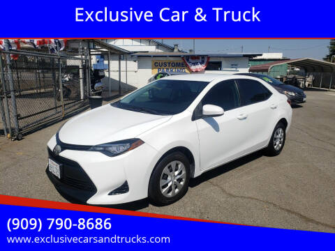 2017 Toyota Corolla for sale at Exclusive Car & Truck in Yucaipa CA