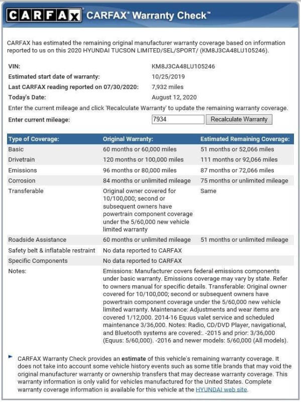 2020 Hyundai Tucson Value