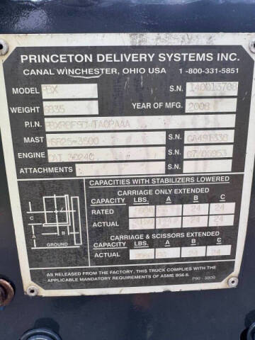 2008 Princeton PBX Piggyback forklift