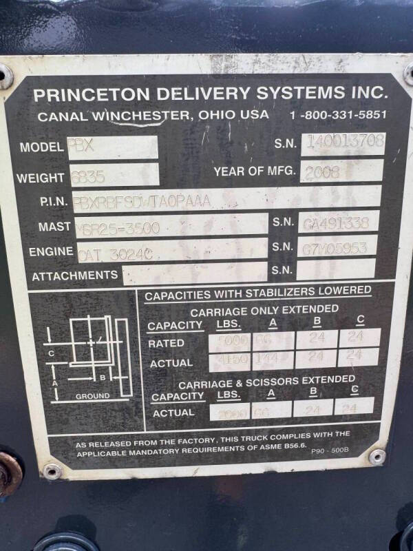 2008 Princeton PBX Piggyback forklift