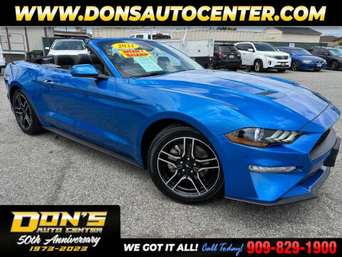 2021 Ford Mustang for sale at Dons Auto Center in Fontana CA