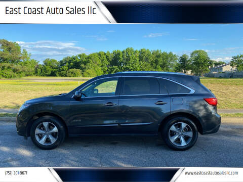 2014 Acura MDX for sale at East Coast Auto Sales llc in Virginia Beach VA