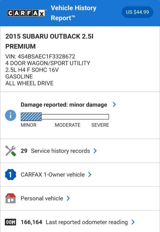 2015 Subaru Outback 2.5i Premium