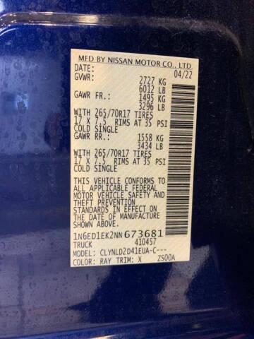 2022 Nissan Frontier