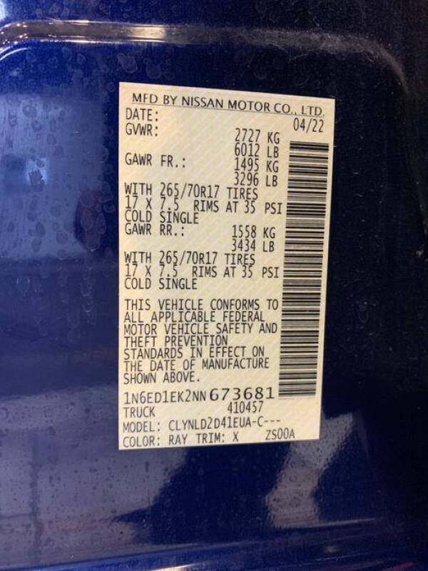 2022 Nissan Frontier