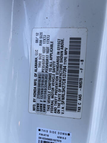 2012 Honda Odyssey LX