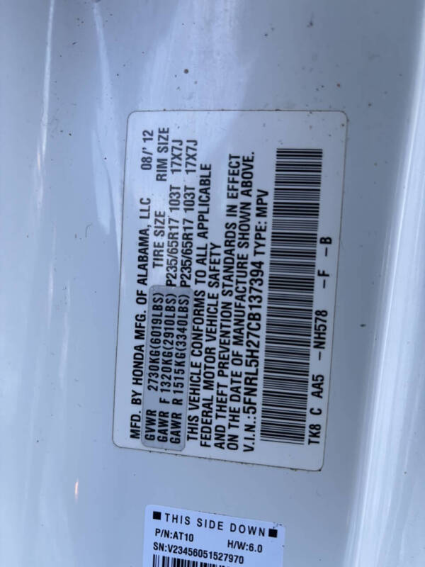 2012 Honda Odyssey LX