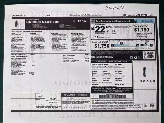 2019 Lincoln Nautilus Select