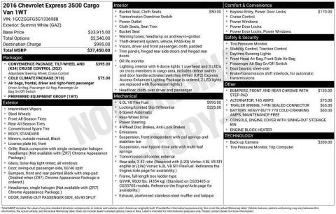 2016 Chevrolet Express 3500