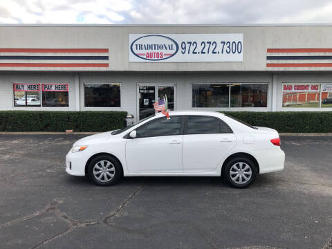 2011 Toyota Corolla for sale at Traditional Autos in Dallas TX