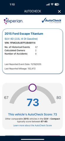 2015 Ford Escape Titanium