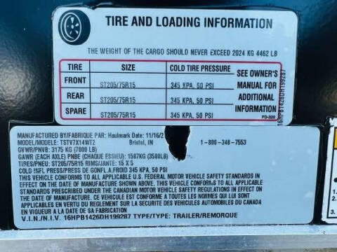 2013 Haulmark TRAILER/REMORQUE