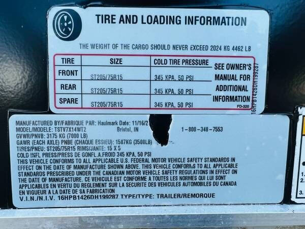 2013 Haulmark TRAILER/REMORQUE