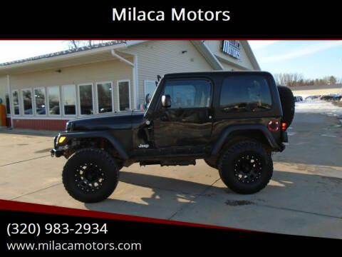 2004 Jeep Wrangler for sale at Milaca Motors in Milaca MN