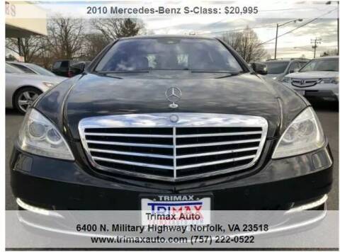 2010 Mercedes-Benz S-Class for sale at Trimax Auto Group in Norfolk VA