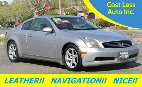 2004 Infiniti G35 for sale at Cost Less Auto Inc. in Rocklin CA