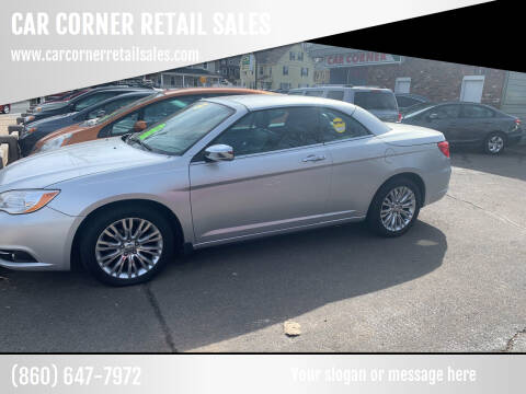 2011 Chrysler 200 Convertible for sale at CAR CORNER RETAIL SALES in Manchester CT